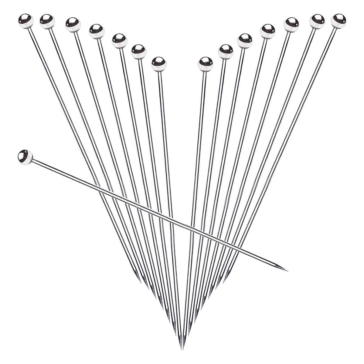 Stainless Steel Cocktail Picks Set of 50 with Ball Top for Martinis and Olives - view 2