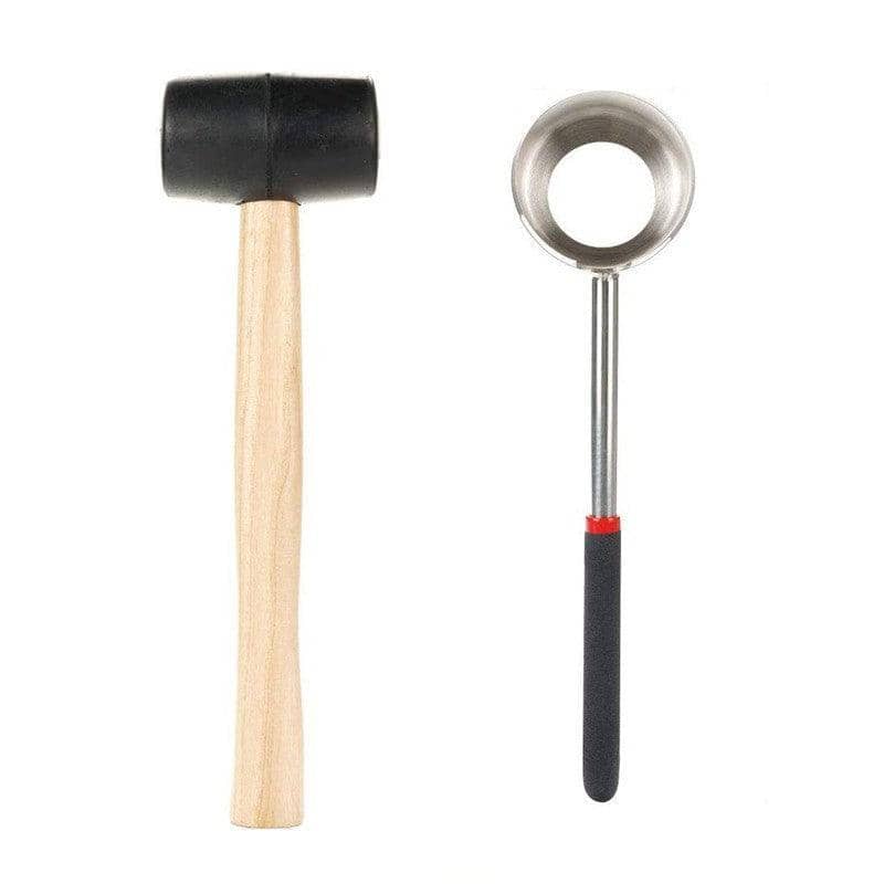 Stainless Steel Coconut Opener Drill and Rubber Hammer Tool Set - view 2