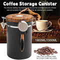 Stainless Steel Coffee Bean Storage Canister with Date Tracker and Spoon - 1500ml, 12.8 x 15.3 cm - view 2