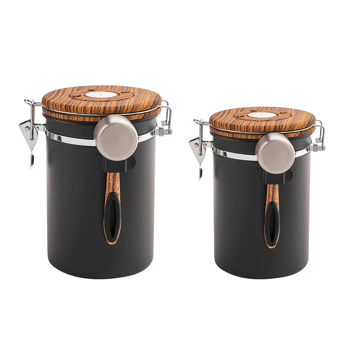 Stainless Steel Coffee Bean Storage Canister with Date Tracker and Spoon - 1500ml, 12.8 x 15.3 cm - view 3