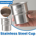 Stainless Steel Coffee Cups 300 ml, Pack of 6