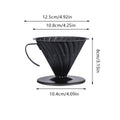 Stainless Steel Coffee Filter Cup with Handle - Matte Black - view 3
