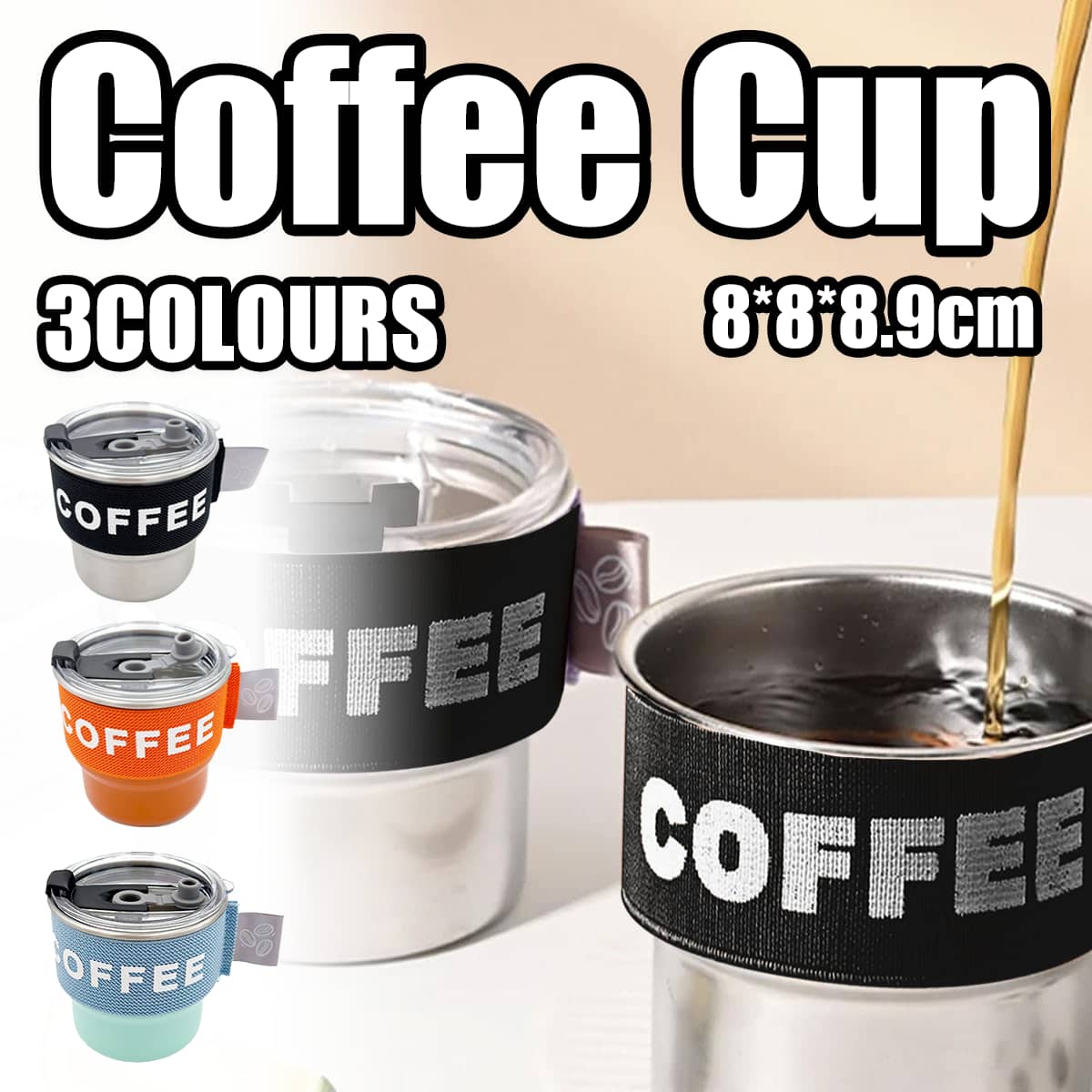Stainless Steel Coffee Mug with Insulated Sleeve, 250 ml - Original - view 2