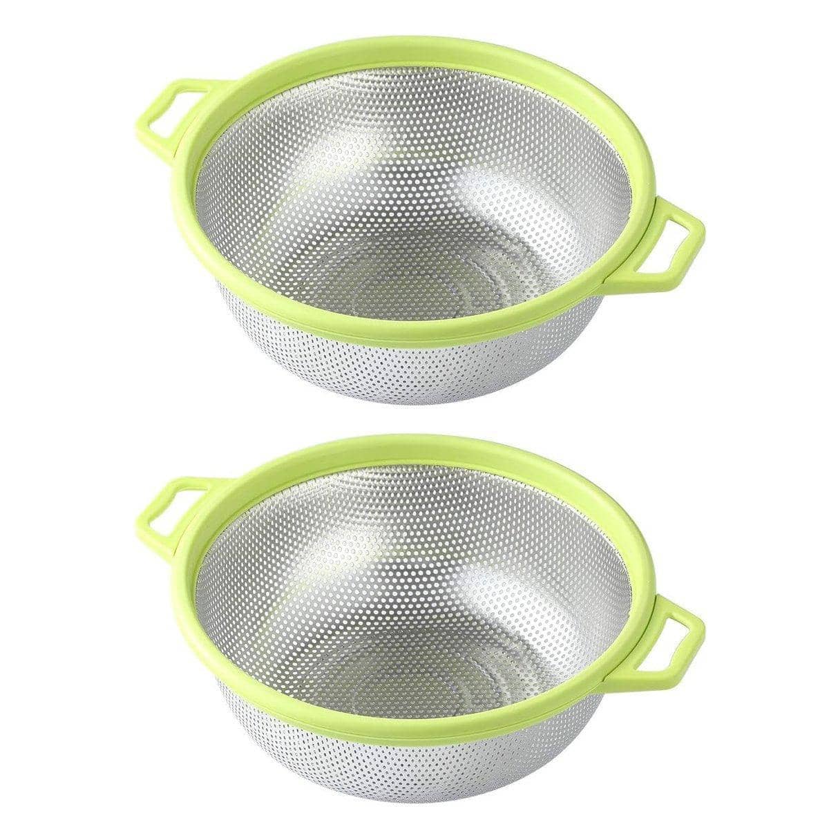 Stainless Steel Colander Drain Basin for Vegetables and Fruit, Pack of 2 - view 2