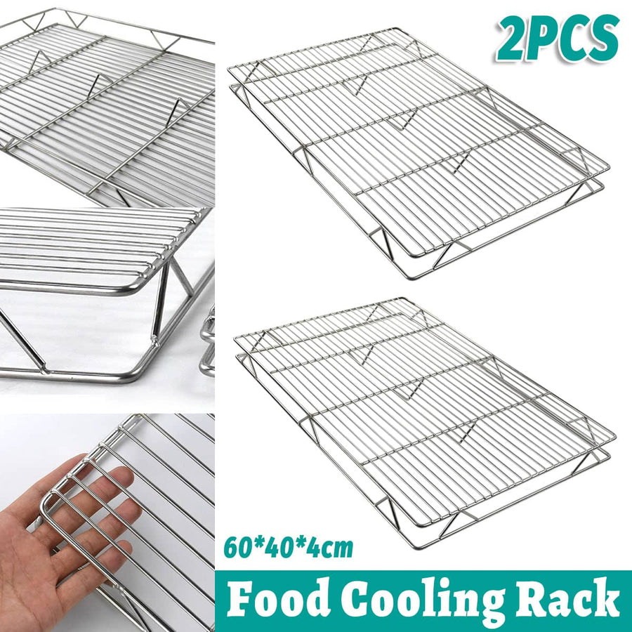 Stainless Steel Cooling Rack for Baking, Pack of 2 (60 x 40 cm)