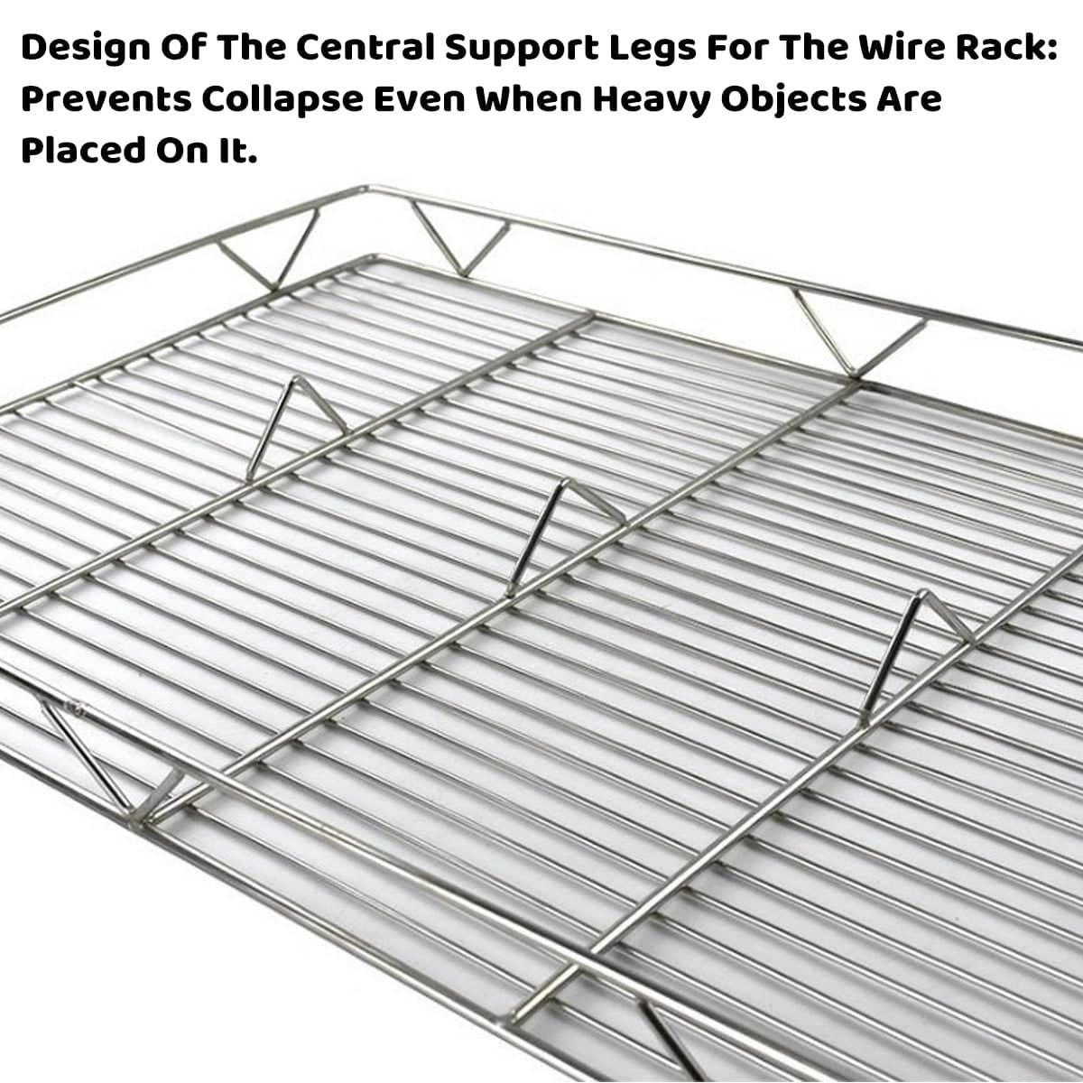 Stainless Steel Cooling Rack for Baking, Pack of 2 (60 x 40 cm) - view 5