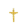 Stainless Steel Crucifix Pendant for Men, Gold Plated - Pendant Only