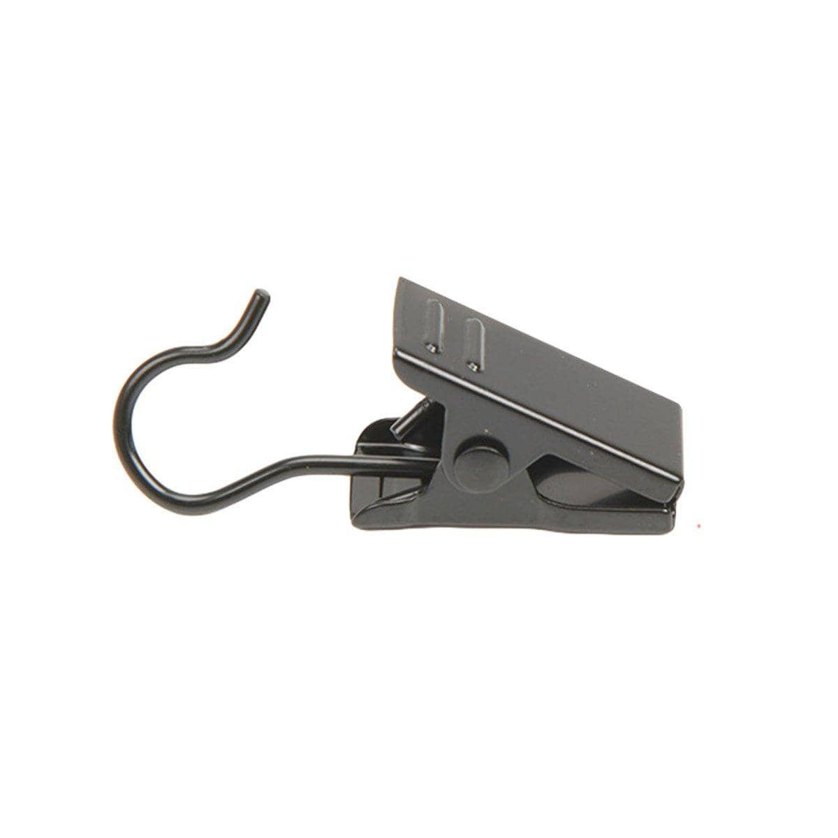 Stainless Steel Curtain Clips with Hooks, Pack of 50 - Black