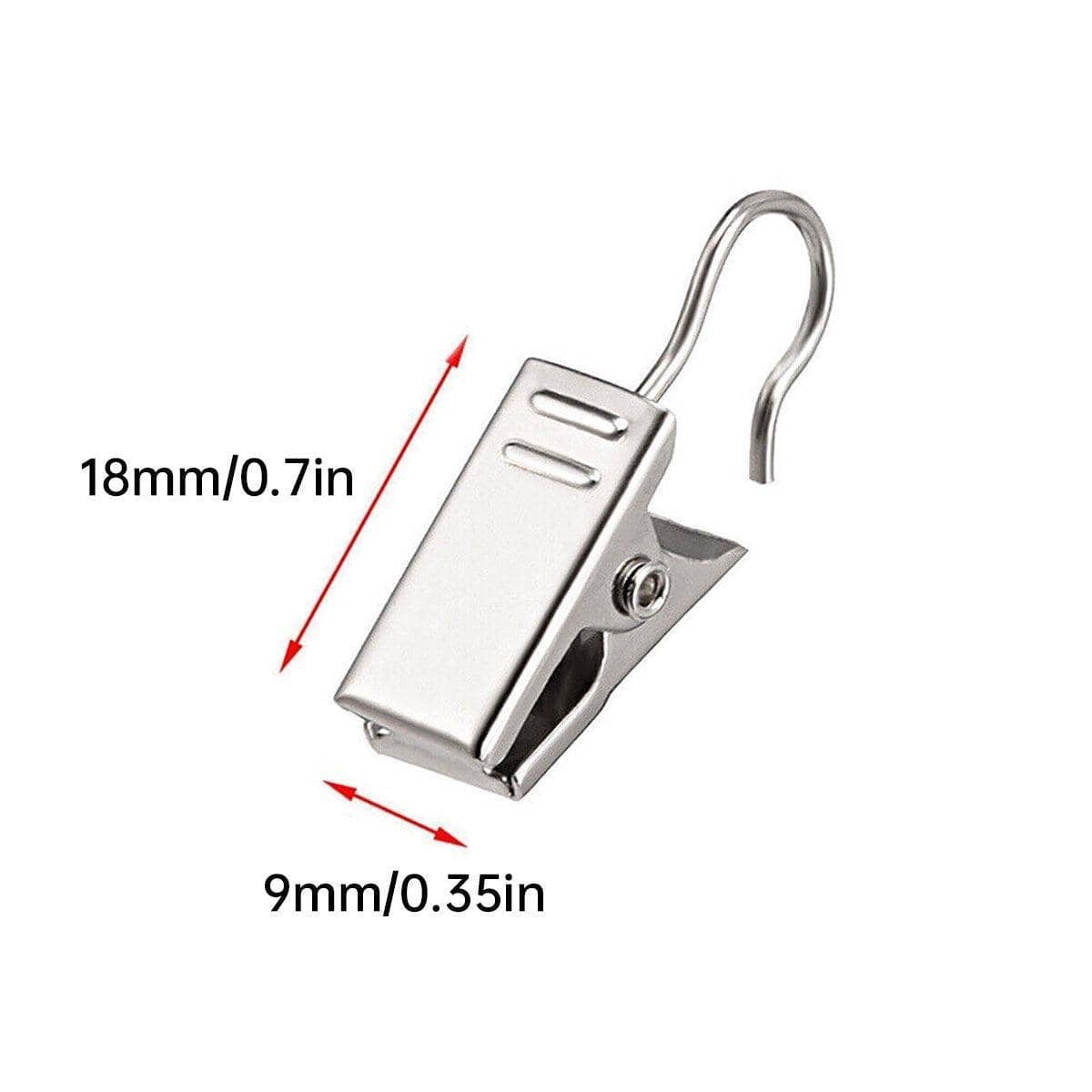 Stainless Steel Curtain Clips with Hooks, Pack of 50 - Copper - view 4