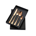 Stainless Steel Cutlery Set, 2 Sets of 4 Pieces in Gift Box - Rose Gold