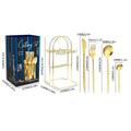 Stainless Steel Cutlery Set, 24 Pieces - Gold Shelf Set - view 4