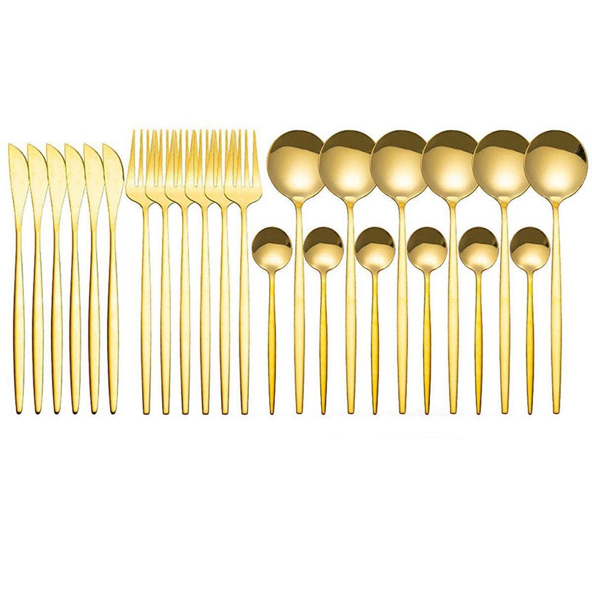 Stainless Steel Cutlery Set, 24 Pieces - Silver Shelf Set - view 3