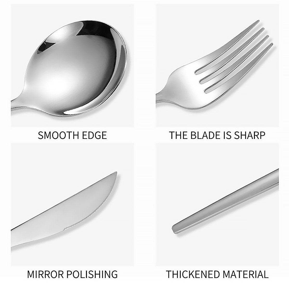 Stainless Steel Cutlery Set, 24 Pieces - Silver Shelf Set - view 5