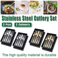 Stainless Steel Cutlery Set for Hotel and Home, Pack of 2 Sets - Silver - view 2