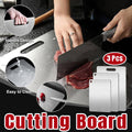 Stainless Steel Cutting Board Set of 3, Double-Sided with Handles