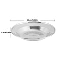 Stainless Steel Dinner Plates, Set of 8 - 22 cm Round Food Grade Tableware - view 3