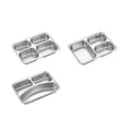 Stainless Steel Divided Dinner Tray for School Lunches - 3 Sections - view 3