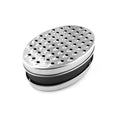 Stainless Steel Double-Sided Cheese Grater with Storage Container - Black
