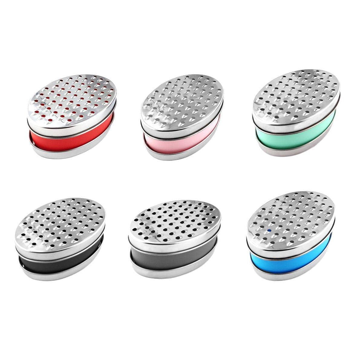 Stainless Steel Double-Sided Cheese Grater with Storage Container - Black - view 3