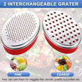 Stainless Steel Double-Sided Cheese Grater with Storage Container - Black - view 5