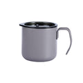 Stainless Steel Double Wall Coffee Mug with Sliding Lid - Grey
