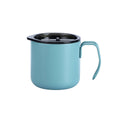 Stainless Steel Double Wall Coffee Mug with Sliding Lid - Teal Blue