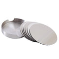 Stainless Steel Drink Coasters Set of 6 with Holder, Heat Resistant Cup Mats - view 2
