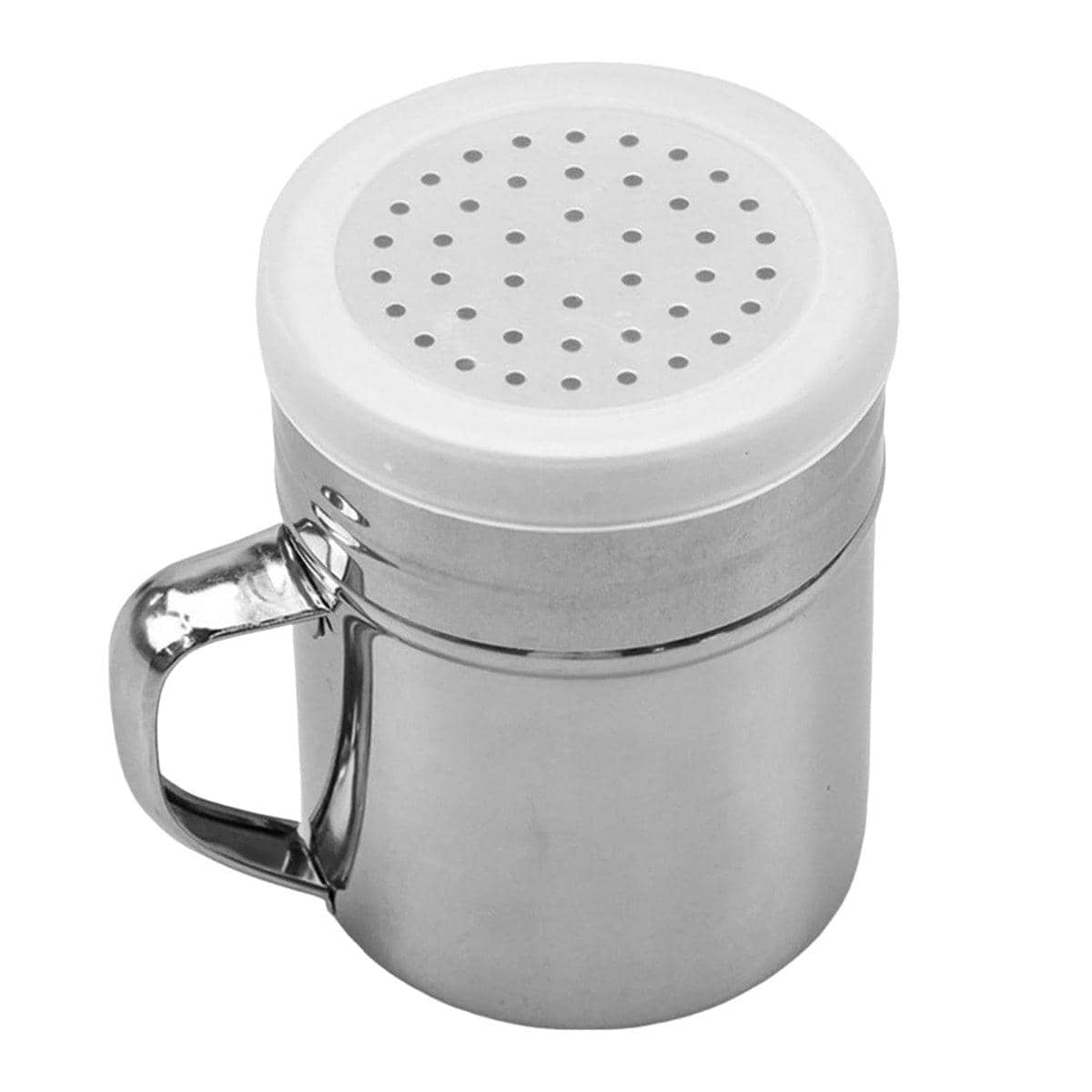 Stainless Steel Dusting Powder Jar with Lid and Handle - view 2