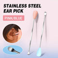 Stainless Steel Ear Pick Scoop, Reusable Earwax Removal Tool - Pink - view 2