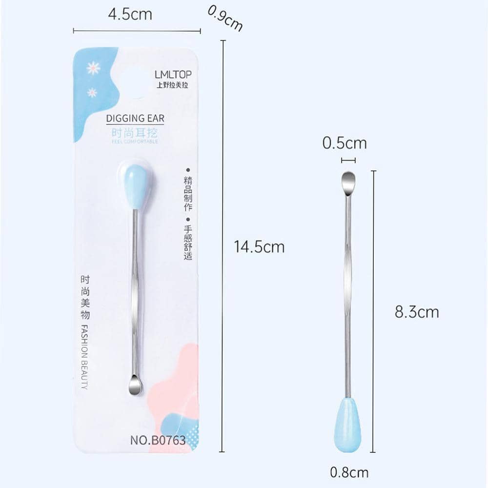 Stainless Steel Ear Pick Scoop, Reusable Earwax Removal Tool - Pink - view 4