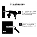 Stainless Steel Expansion Anchor Bolts, Hex Head, Pack of 5 - M8 x 120 mm - view 5