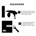 Stainless Steel Expansion Anchor Bolts, Hex Head, Pack of 5 - M8 x 80 mm - view 5