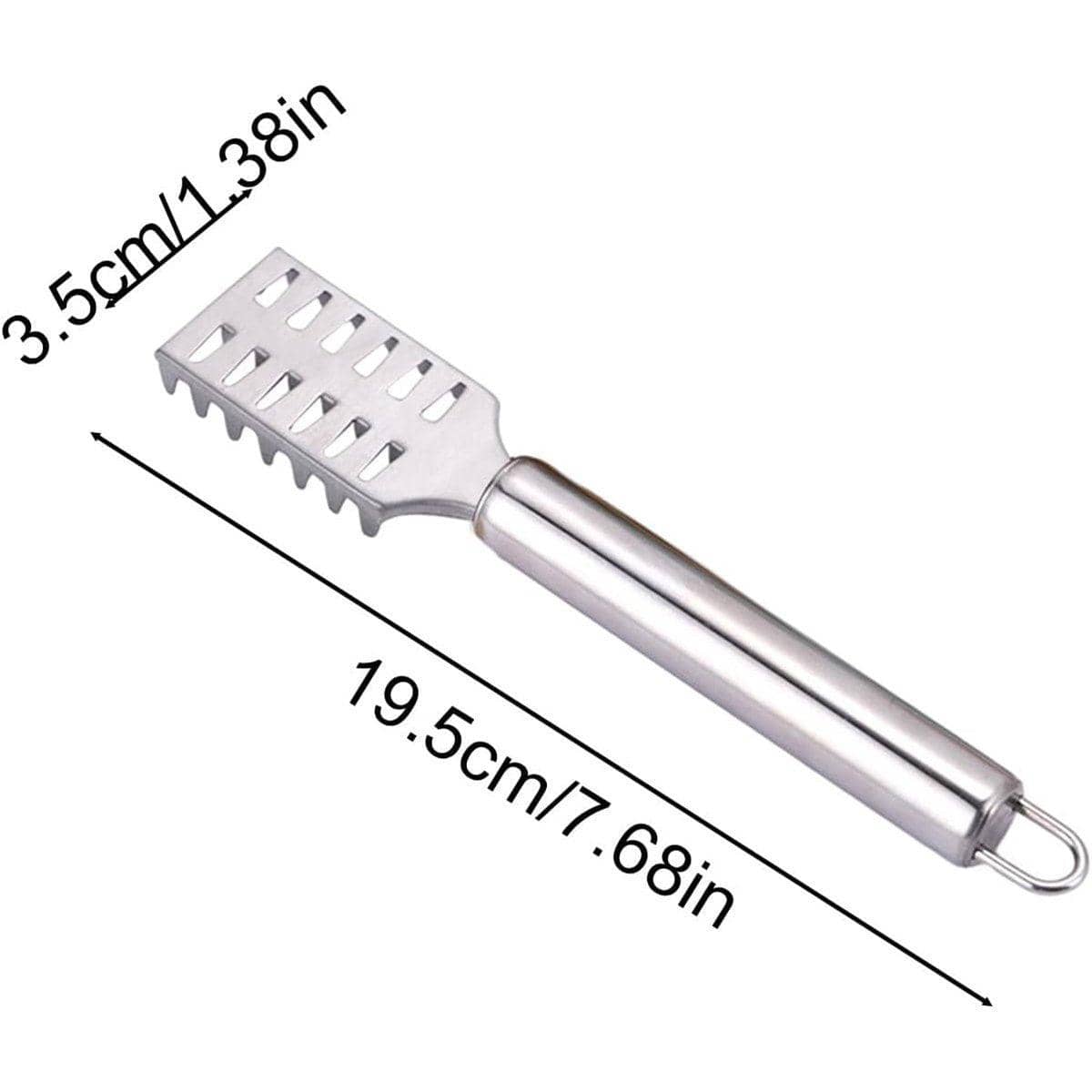 Stainless Steel Fish Scale Scraper with Hanging Hole - view 3