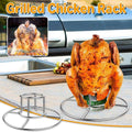 Stainless Steel Folding Chicken Roaster Rack for BBQ Grill and Oven