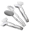 Stainless Steel Food Tongs Set for Frying and Grilling, Pack of 3 - view 2