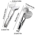 Stainless Steel Food Tongs Set for Frying and Grilling, Pack of 3 - view 3