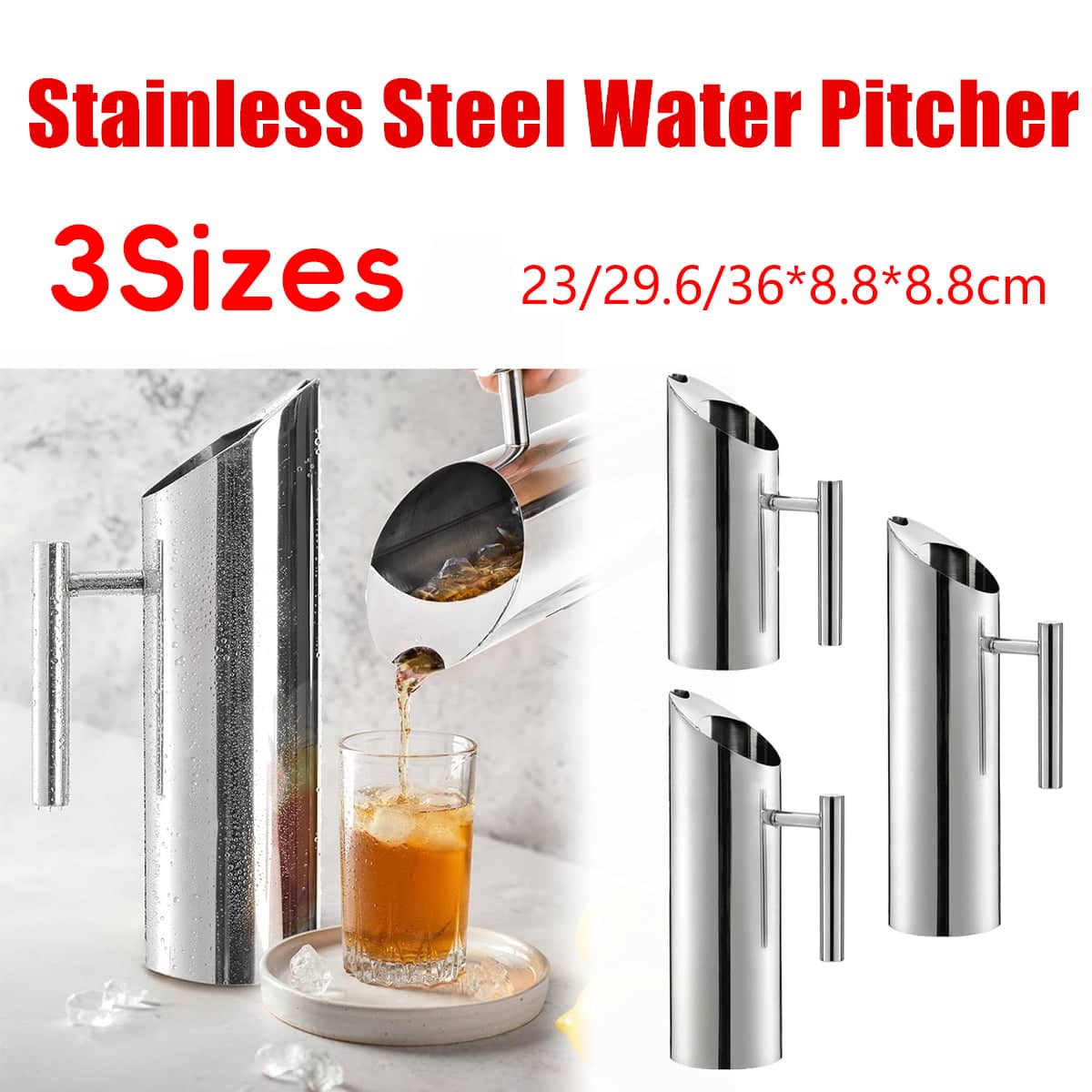 Stainless Steel Fruit Water Jug with Ice Separator - 2000 ml - view 2