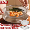 Stainless Steel Frying Skimmer Oil Drain Rack with Tray, 22 cm Heat Resistant