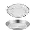 Stainless Steel Frying Skimmer Oil Drain Rack with Tray, 22 cm Heat Resistant - view 2