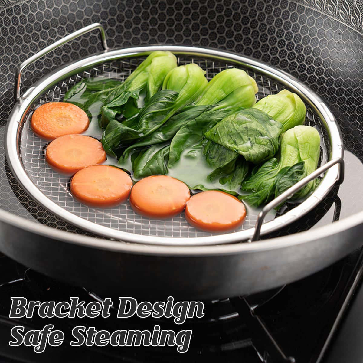 Stainless Steel Frying Skimmer Oil Drain Rack with Tray, 22 cm Heat Resistant - view 5