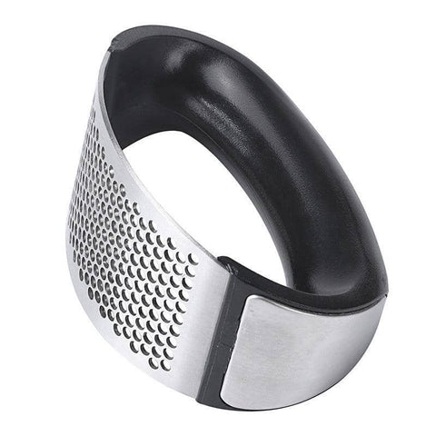 Stainless Steel Garlic Press Crusher - Black