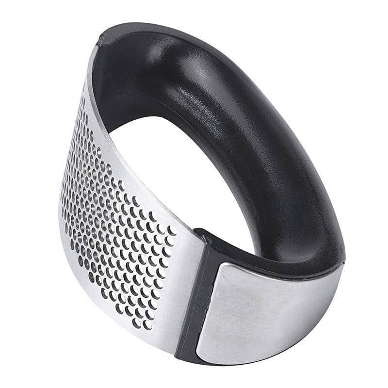 Stainless Steel Garlic Press Crusher - Black