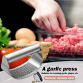 Stainless Steel Garlic Press Crusher - Black - view 2