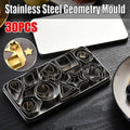 Stainless Steel Geometric Polymer Clay Cutter Set, Pack of 30, Pottery Tools