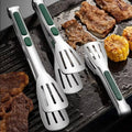 Stainless Steel Grill Food Tongs for Steak and Cooking, Pack of 3 - view 5
