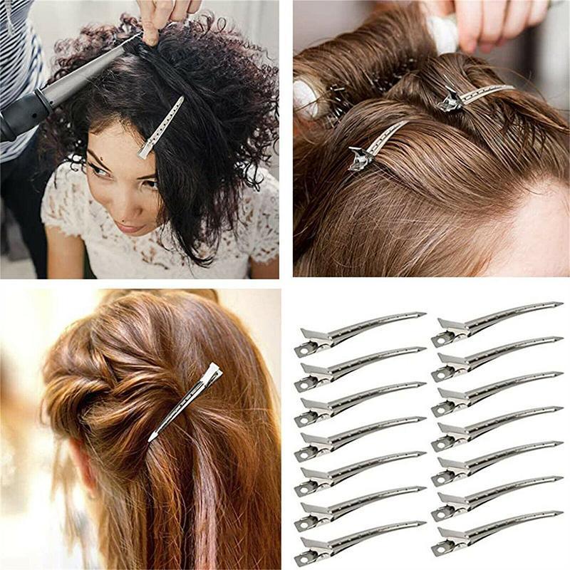 Stainless Steel Hairdressing Sectioning Clips Duck Bill Curl Clips 5.5 cm - 6PCS - view 8