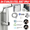Stainless Steel Handheld Bidet Toilet Spray Shower Diverter Kit with 150 cm Hose