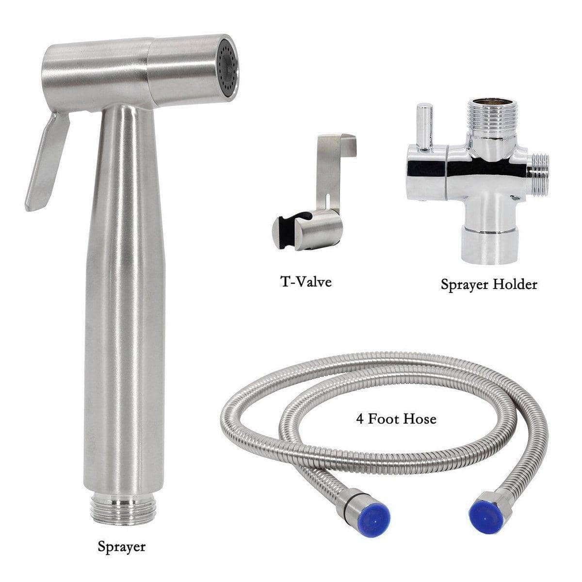 Stainless Steel Handheld Bidet Toilet Spray Shower Diverter Kit with 150 cm Hose - view 4