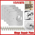 Stainless Steel Hinge Repair Plate for Cupboards and Furniture - 3 Sets - view 2
