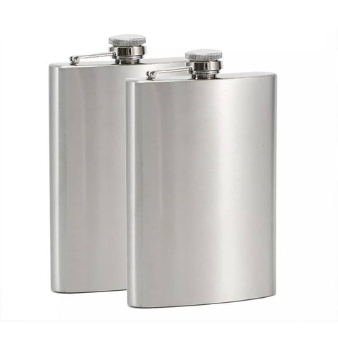 Stainless Steel Hip Flask - 10 oz, Pack of 2